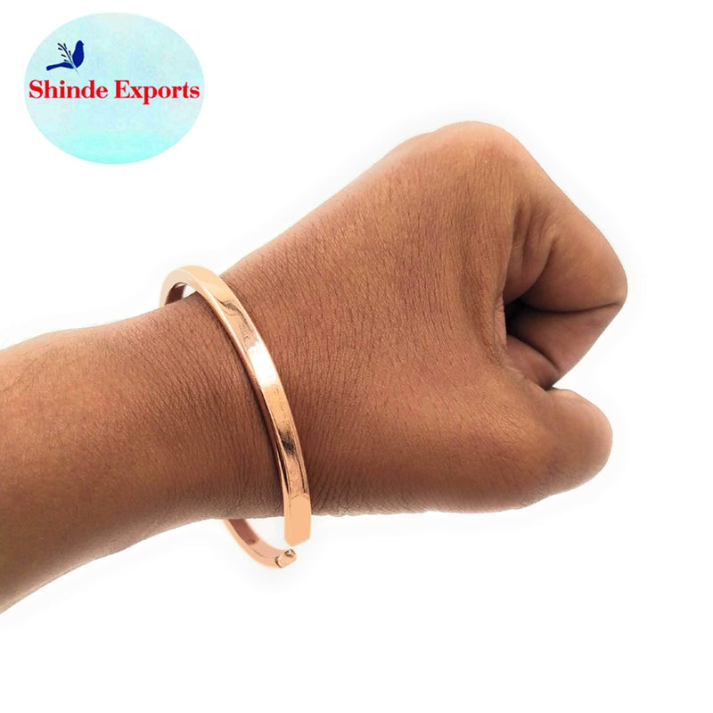 SHINDE EXPORTS سوار تامبا نحاسي أصلي نقي من شيندي إكسبورتس للرجال والنساء - Image 2